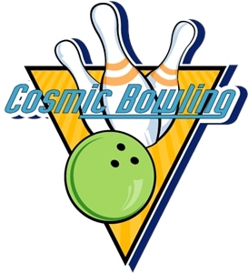 Cosmic Bowling Logo Vector