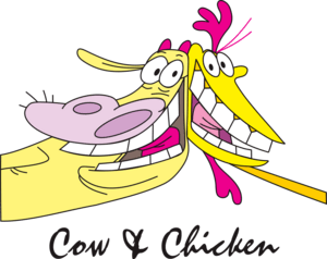 Cow & Chicken Logo PNG Vector