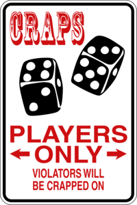 CRAPS PLAYERS ONLY SIGN Logo PNG Vector