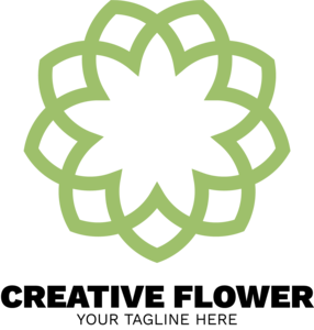 Creative Flower Company Logo PNG Vector