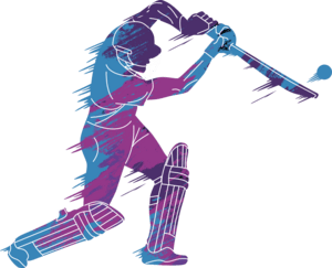 Cricket Player Logo PNG Vector
