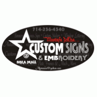 Custom Signs & Embroidery Logo PNG Vector