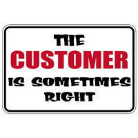CUSTOMER IS SOMETIMES RIGHT Logo PNG Vector