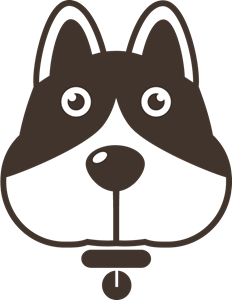 Cute dog Logo PNG Vector
