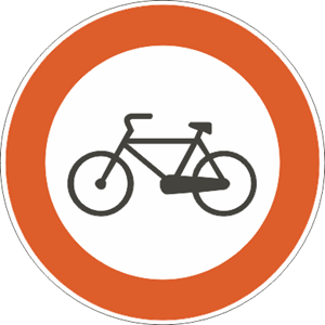 CYCLE ROUTE AHEAD SIGN Logo PNG Vector