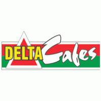 Delta cafe logo design concept template Royalty Free Vector