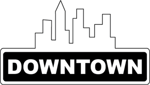 Downtown Snack Bar Logo Vector