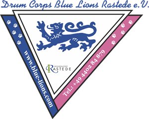 Drum Corps Blue Lions Logo Vector