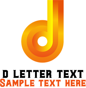 D Letter Text Logo Vector