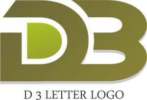 D3 Letter Logo PNG Vector