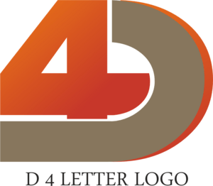 D4 Letter Logo PNG Vector