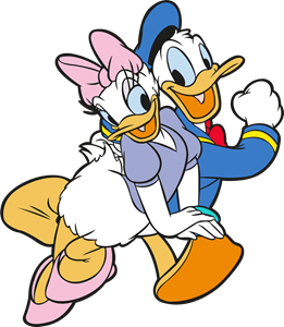 Daisy and Donald Duck Logo Vector