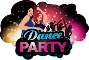 Dance Party Logo PNG Vector