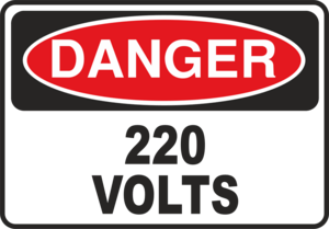 DANGER 220 VOLTS Logo PNG Vector
