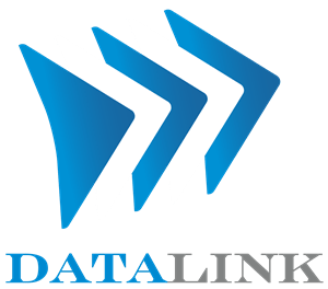 Data Link Arrow Logo Vector