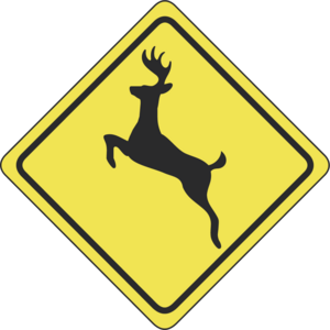 Deers crossing Logo PNG Vector