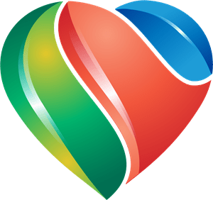 Design from Love of the Colorful Heart Logo Vector