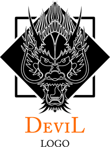 Devil Fashion Logo PNG Vector