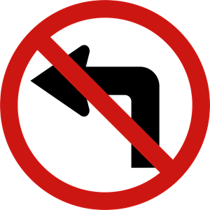 Dilarang Belok Kiri Logo PNG Vector