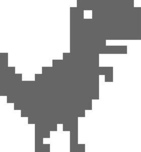 Dinosaur Game Logo PNG Vector
