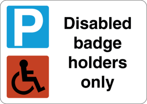 Disabled badge holders only Logo PNG Vector