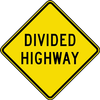 DIVIDED HIGHWAY ROAD SIGN Logo PNG Vector