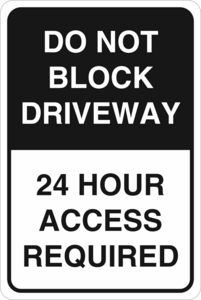 Do not block driveway Logo PNG Vector