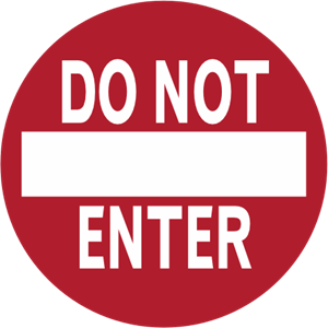 DO NOT ENTER TRAFFIC SIGN Logo PNG Vector
