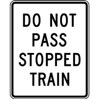 DO NOT PASS STOPPED TRAIN Logo Vector