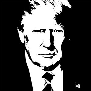 Donald Trump Silhouette Logo Vector