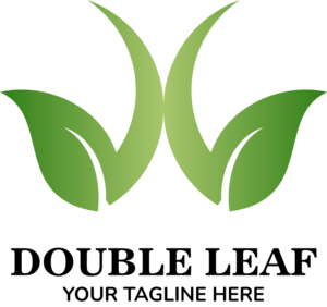 Double Leaf Company Logo PNG Vector