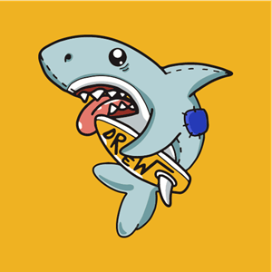 drew shark icon Logo PNG Vector