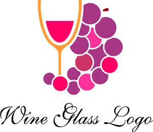Drink Wine Grapes Logo Vector