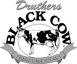 Druthers Black Cow Logo PNG Vector