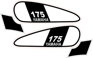 dt yamaha 175 1975 Logo Vector