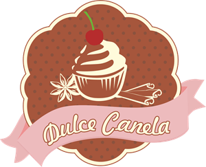 Dulce Canela Cupcakes Logo Vector