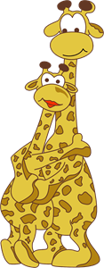 Duo giraffe Logo PNG Vector