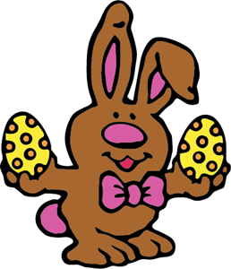 Easter Bunny Logo PNG Vector