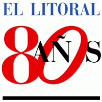 El Litoral 80 years Logo Vector