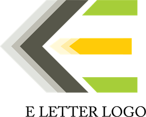 E Arrow Design Logo Vector