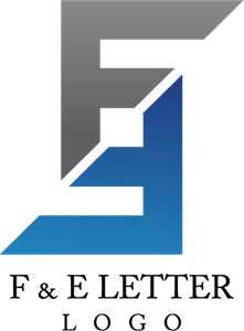 E F Letter Logo PNG Vector