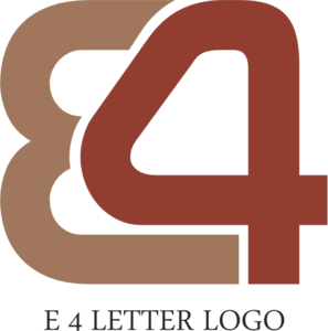 E4 Letter Logo PNG Vector