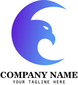 Eagle With a Moon Company Logo PNG Vector
