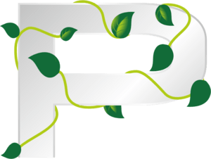 Eco Letter P Logo PNG Vector