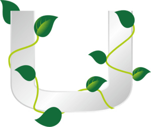 Eco Letter U Logo PNG Vector