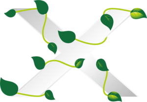 Eco Letter X Logo PNG Vector