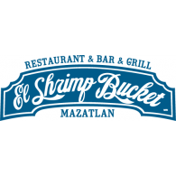 El Shrimp Bucket Logo Vector
