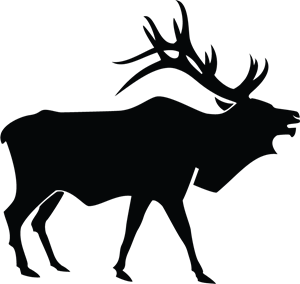 Elk Silhouette Logo Vector