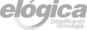 Elógica Com Slogan Cinza Logo Vector