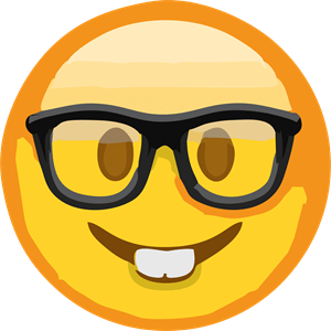 Emoji - Sorrindo Com Óculos Logo Vector